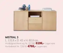 Daells Bolighus MISTRAL 3, DKK 4766 tilbud