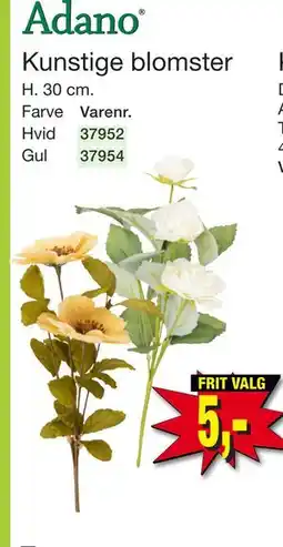 Harald Nyborg Kunstige blomster, DKK 5 tilbud