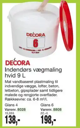 Harald Nyborg Indendørs vægmaling hvid 9 L tilbud