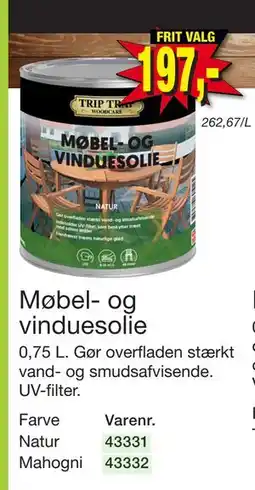 Harald Nyborg Møbel- og vinduesolie, DKK 197 tilbud