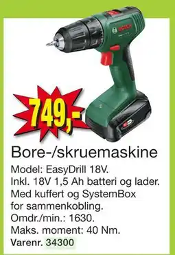 Harald Nyborg Bore-/skruemaskine, DKK 749 tilbud