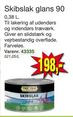 Harald Nyborg Skibslak glans 90, DKK 198 tilbud