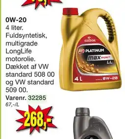 Harald Nyborg 0W-20, DKK 268 tilbud