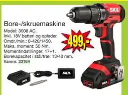 Harald Nyborg Bore-/skruemaskine, DKK 499 tilbud