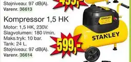 Harald Nyborg Kompressor 1,5 HK, DKK 599 tilbud
