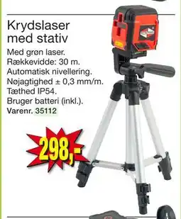 Harald Nyborg Krydslaser med stativ, DKK 298 tilbud