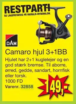 Harald Nyborg Camaro hjul 3+1BB, DKK 149 tilbud
