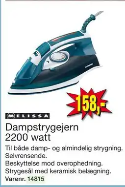 Harald Nyborg Dampstrygejern 2200 watt, DKK 158 tilbud