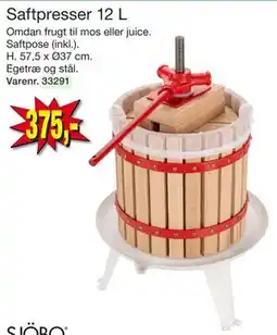 Harald Nyborg Saftpresser 12 L, DKK 375 tilbud