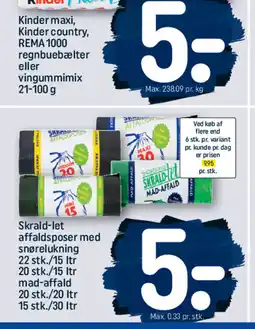 REMA 1000 Skrald-Let Affaldsposer Med Snorelukning tilbud