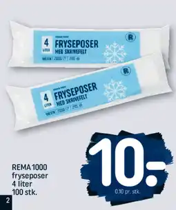 REMA 1000 REMA 1000 fryseposer 4 liter 100 stk. tilbud