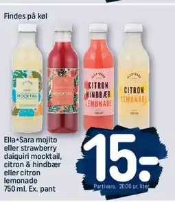 REMA 1000 Ella*Sara mojito eller strawberry daiquiri mocktail, citron & hindbær eller citron lemonade tilbud