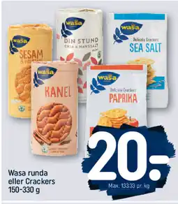 REMA 1000 Wasa runda eller Crackers tilbud