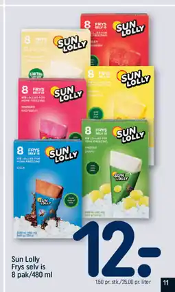 REMA 1000 Sun Lolly Frys selv is 8 pak/ tilbud