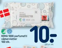 REMA 1000 REMA 1000 parfumefri vådservietter 100 stk. tilbud