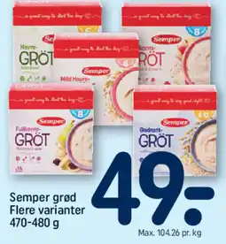 REMA 1000 Semper grød Flere varianter tilbud