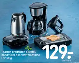 REMA 1000 Toaster, brødrister, elkedel, håndmixer eller kaffemaskine Frit valg tilbud