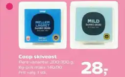Kvickly Coop skiveost tilbud