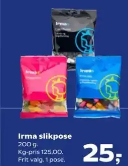 Kvickly Irma slikpose tilbud