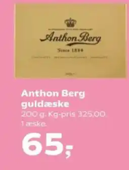 Kvickly Anthon Berg guldæske tilbud