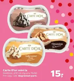 Kvickly Carte D'or mini is Dybfrost tilbud