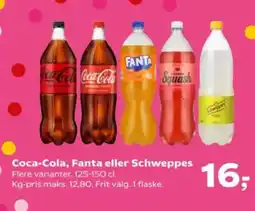 Kvickly Coca-Cola, Fanta eller Schweppes tilbud
