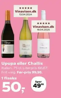 Kvickly Upupa eller Challis tilbud