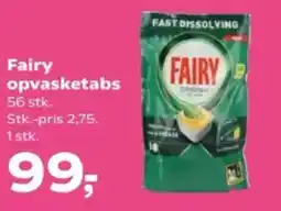 Kvickly Fairy opvasketabs tilbud