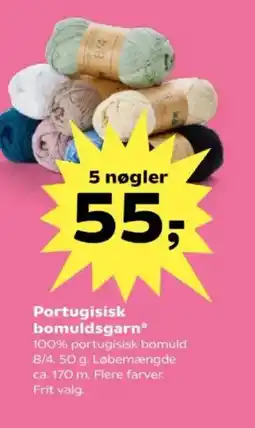 Kvickly Portugisisk bomuldsgarn* tilbud