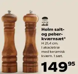 Kvickly Holm salt- og peber- kværnsæt* tilbud