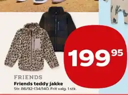 Kvickly FRIENDS Friends teddy jakke tilbud