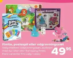 Kvickly Finito, puslespil eller udgravningssæt tilbud