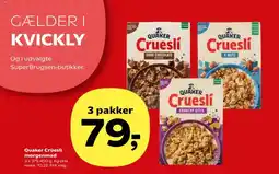 Kvickly Quaker Crüesli morgenmad tilbud