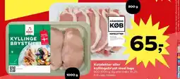 Kvickly Koteletter eller kyllingebryst med lage tilbud