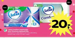 SuperBrugsen Lotus Comfort toiletpapir eller Premium køkkenrulle tilbud