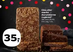 SuperBrugsen Chia eller mørkt durumkerne rugbrød tilbud