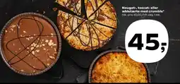 SuperBrugsen Nougat-, toscat- eller æbletærte med crumble tilbud