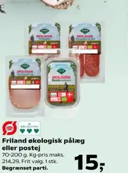 SuperBrugsen Friland økologisk pålæg eller postej tilbud