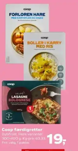 SuperBrugsen Coop færdigretter tilbud