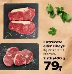 SuperBrugsen Entrecote eller ribeye tilbud