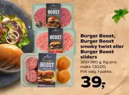 SuperBrugsen Burger Boost, Burger Boost smoky twist eller Burger Boost sliders tilbud