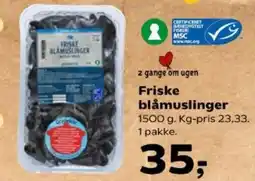 SuperBrugsen Friske blåmuslinger tilbud