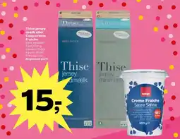 SuperBrugsen Thise jersey mælk eller Coop creme fraiche tilbud