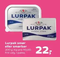 SuperBrugsen Lurpak smør eller smørbar tilbud