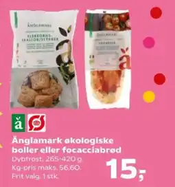 SuperBrugsen Änglamark økologiske boller eller focacciabrød tilbud