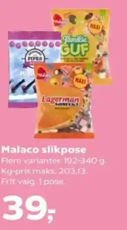SuperBrugsen Malaco slikpose tilbud