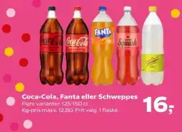 SuperBrugsen Coca-Cola, Fanta eller Schweppes tilbud