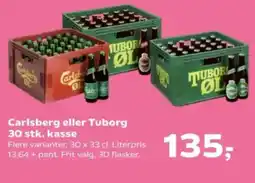 SuperBrugsen Carlsberg eller Tuborg 30 stk. kasse tilbud