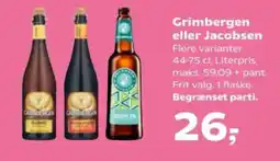 SuperBrugsen Grimbergen eller Jacobsen tilbud