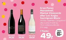 SuperBrugsen Gran Pasas Monastrell, Poeme Vineyards eller Les Anges Sauvignon Blanc tilbud